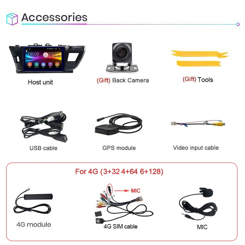 

COHO For Toyota Corolla Altis 2014-2016 Car Stereo Navigation Radio Multimedia Player Android 10 8-core 6+128G