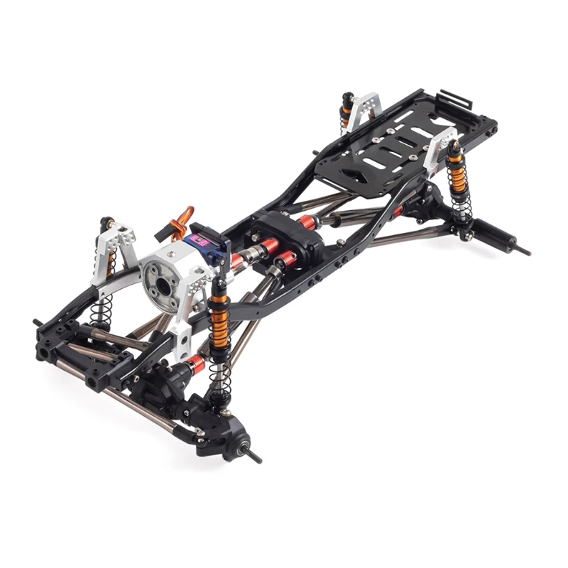 

RC Chassis Frame 313mm Wheelbase Prefixal Gear Box Metal Chassis Frame for SCX10