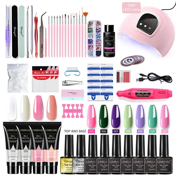 Набор для маникюра с УФ лампой машинкой и гель лаком|Комплекты наборы| |