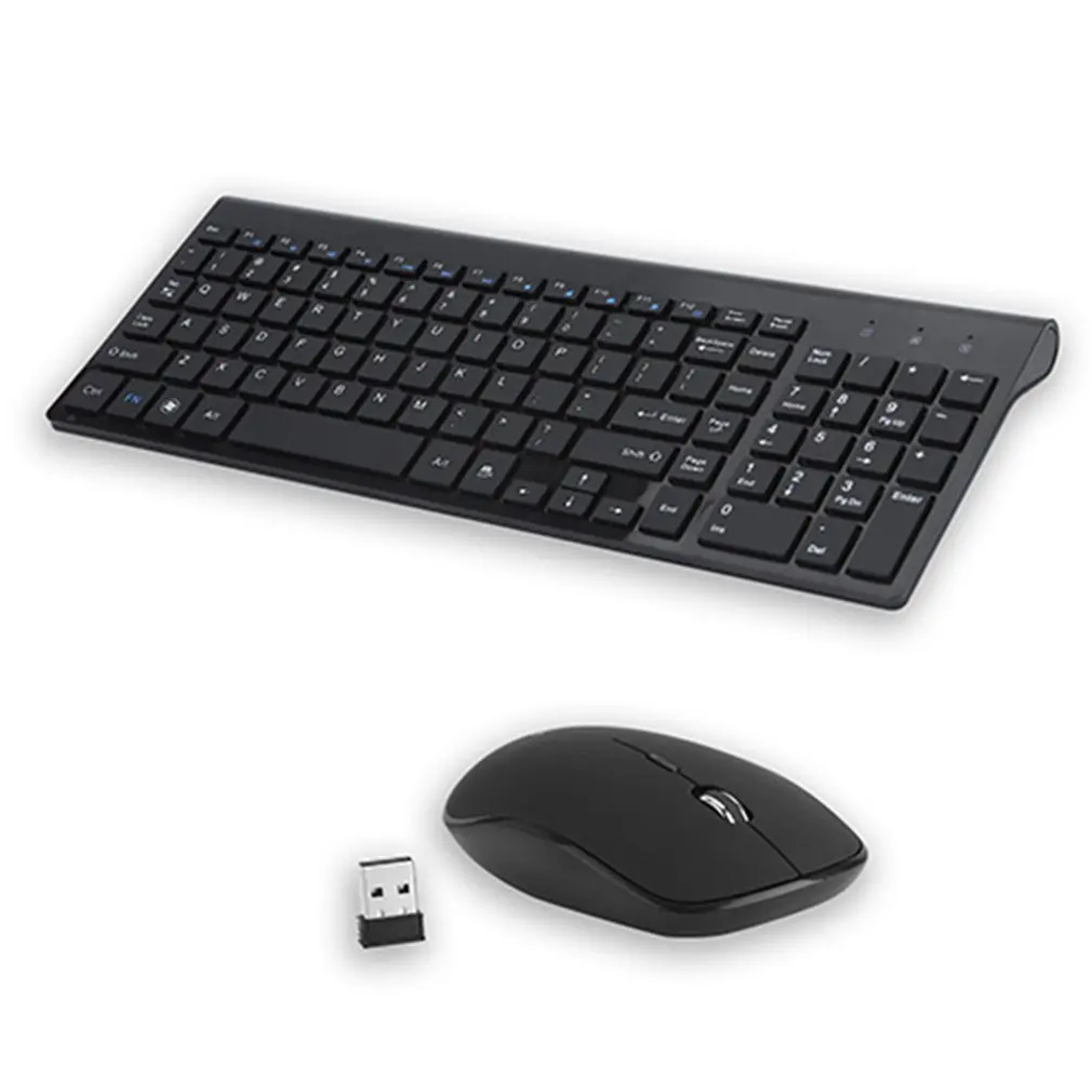 

Wireless Keyboard and Mouse Comb Silent Click Mutimedia 2.4G USB Keyboard Mouse Set for Notebook Office Supplies