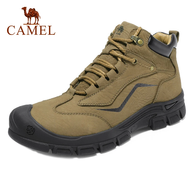 

CAMEL Trekking Shoes Men Outdoor Mountain Hiking Shoes Fashionable Comfortable Wear-resistant Casual High-top Tooling Shoes