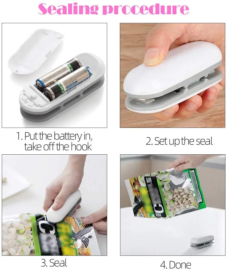 Мини упаковщик мешков ручные термопакеты 2 в 1 Термоупаковщик и резак ручной