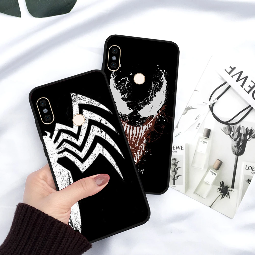 Venom Marvel в продаже роскошный классный силиконовый случай для Redmi Примечание 4X5 Pro 6 5A