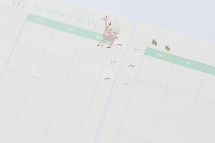 Красочные офисные школы 6 отверстий заправки Внутренней бумаги ядро для binder