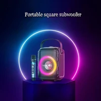 outdoor portable wireless bluetooth speaker tws function microphone high power party square dance audio aux