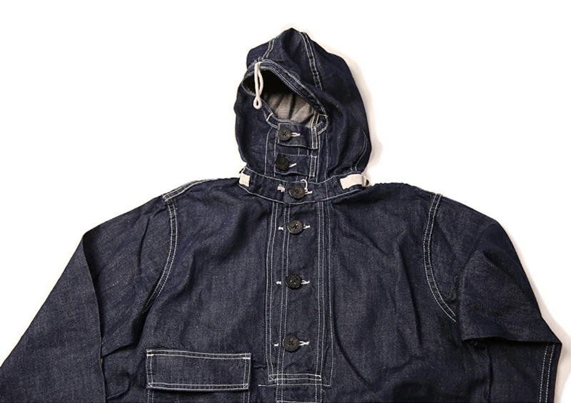 Винтажный Bronson 1930s USN Dungaree Smock Submariner пуловер парка свободная посадка