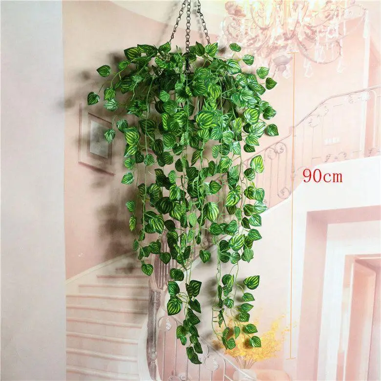 

Hanging Vine Leaves Artificial Greenery Artificial Plants Leaves Garland Home Garden Wedding Decorations Wall Decor