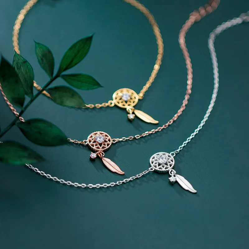 Женский браслет небольшой свежий полый сетчатый Браслет с листьями | Украшения и