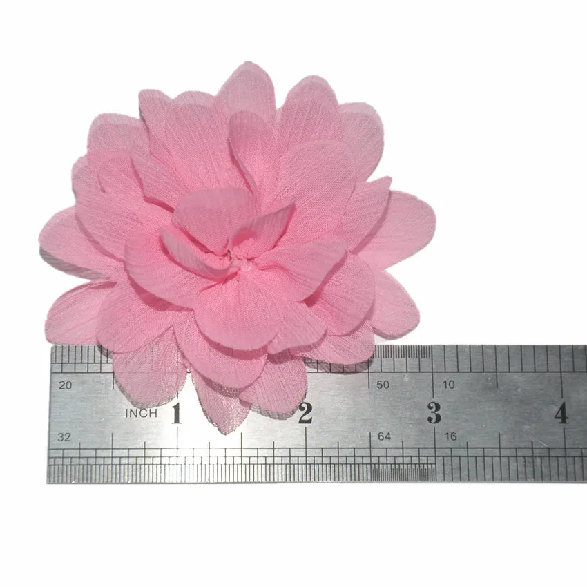 

20pcs/lot 7cm Folds chiffon Flower Headbands Headwear DIY Accessories Clothing Hair Apparel Wedding Accessories Wholesale