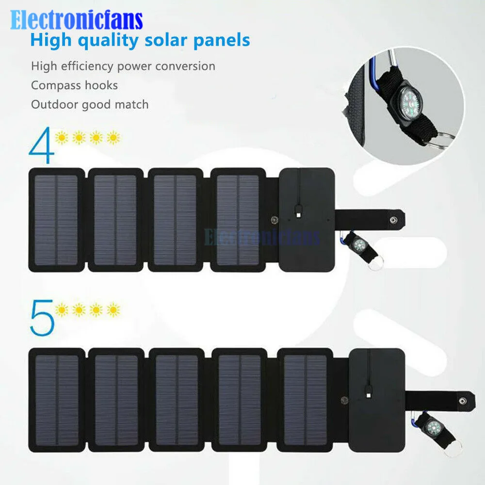 Портативное уличное водонепроницаемое зарядное устройство с солнечными