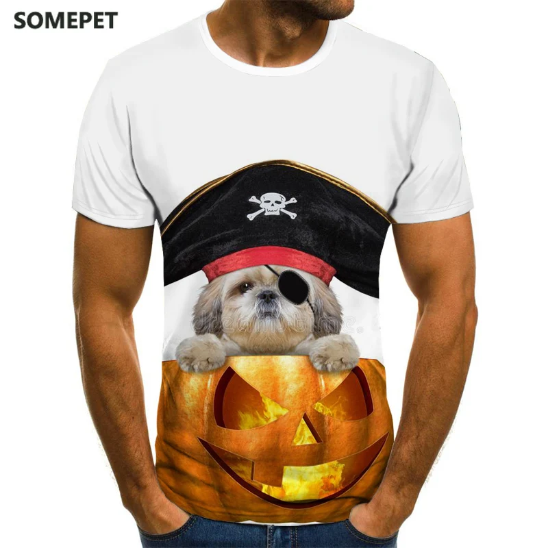 

2020 New Fashion Printed T-Shirt Animal Pattern Summer Short Sleeve Round Neck Top Casual Men'S T-Shirt