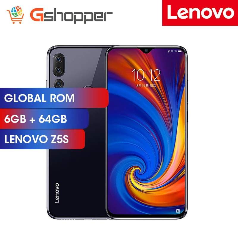 Глобальная прошивка lenovo Z5s 6GB ram 64GB Smartphon Fingerprint Qualcomm 710 2,2 GHz ZUI 10,0 16.0MP+ 8.0MP+ 5.0MP AI три камеры