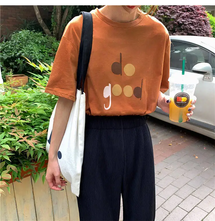 Женская футболка из двух предметов для студенток Новинка лета 2020 Корейская с