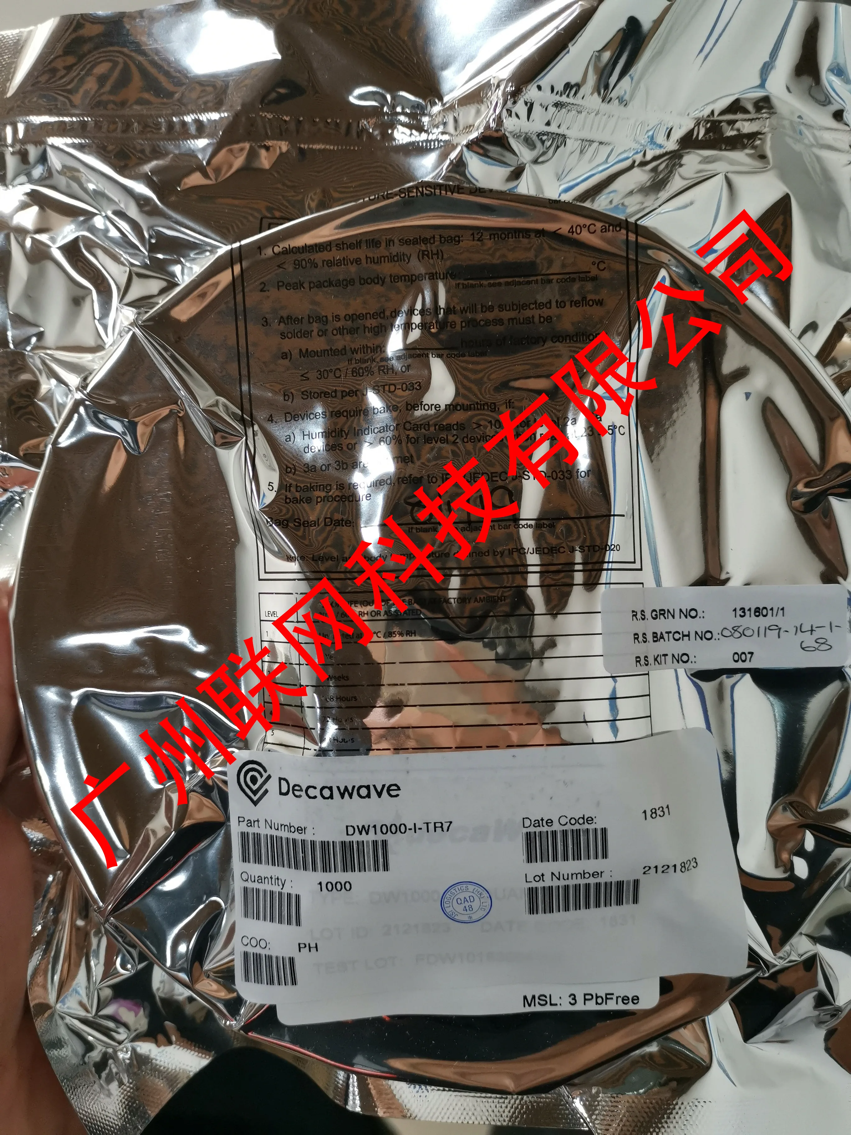 

Dw1000decawave Indoor Positioning Chip Qfn48