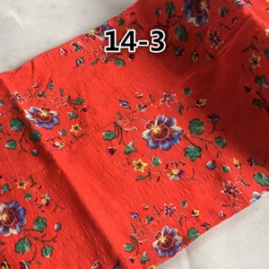 14-3 Тонкая летняя рубашка, материал: Цветочный лен, хлопок, креп, ткань 100*145 см - Цвет: 14-3