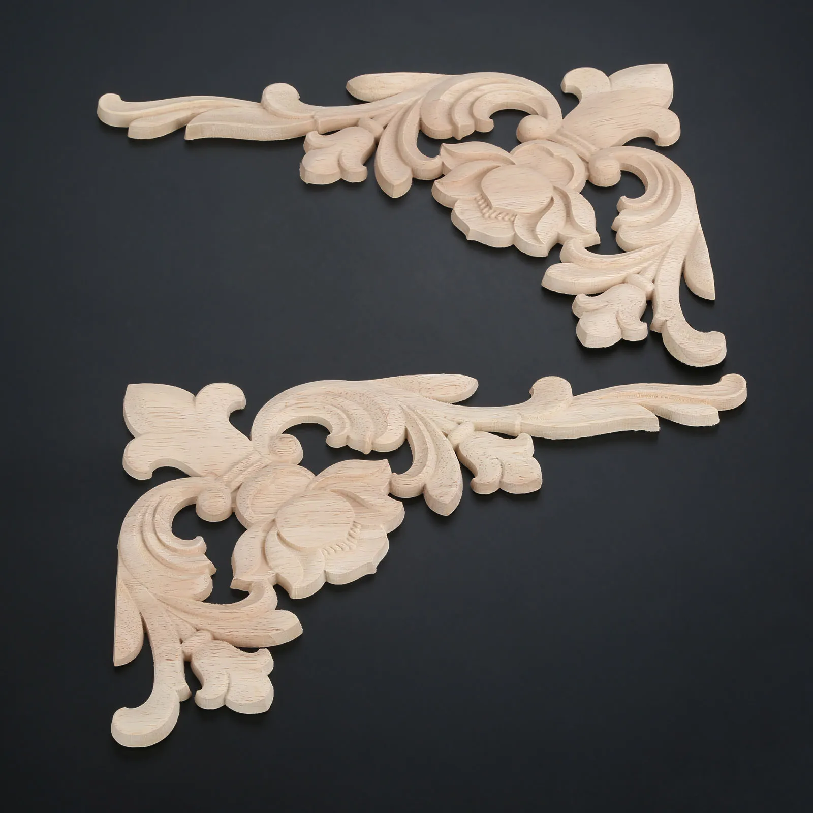 

2 шт. 28*18 см для снятия боли в углу накладка наклейка углы левой + правый Европейский 3D Цветочный декор дома мебель Неокрашенный аппликация старой Европы