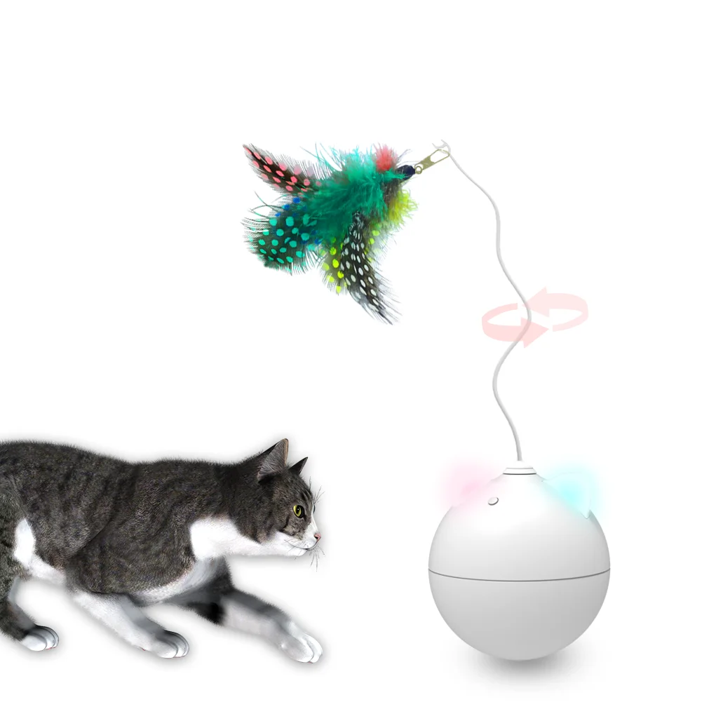 Забавные автоматические игрушки для кошек вращающиеся домашних животных умные с