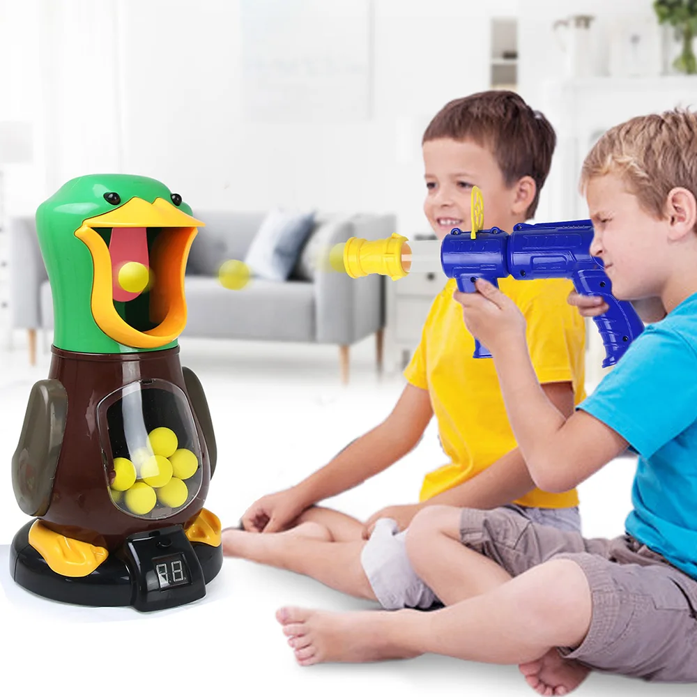 

Hungry Shooting Toys Duck Dinosaur Air-powered Gun Pcv Soft Bullet Electronic Scoring Game With Sound Effects Boy Birthday Gift