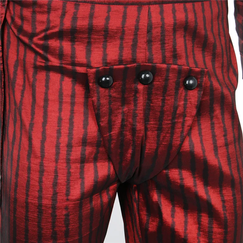 

Takerlama The Conjuring: The Devil Made Me Do It Men Cosplay Red Uniform Sets Coat Vest Shirt Pants Halloween Costume Clothing