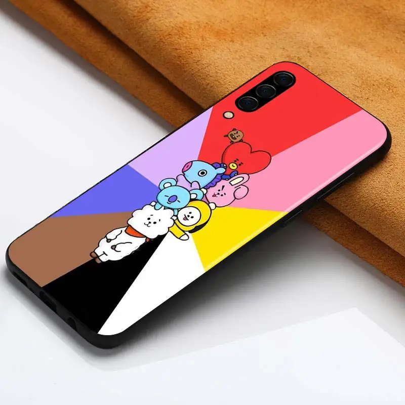 

Cute kpop Cartoon for Samsung Galaxy A90 A80 A70 A60 A50 M60 M40 A20E A2Core A10S A10E Silicon Soft Black Phone Case