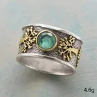 Креативное ретро-кольцо с деревом жизни в европейском и американском стиле панк, светло-зеленое