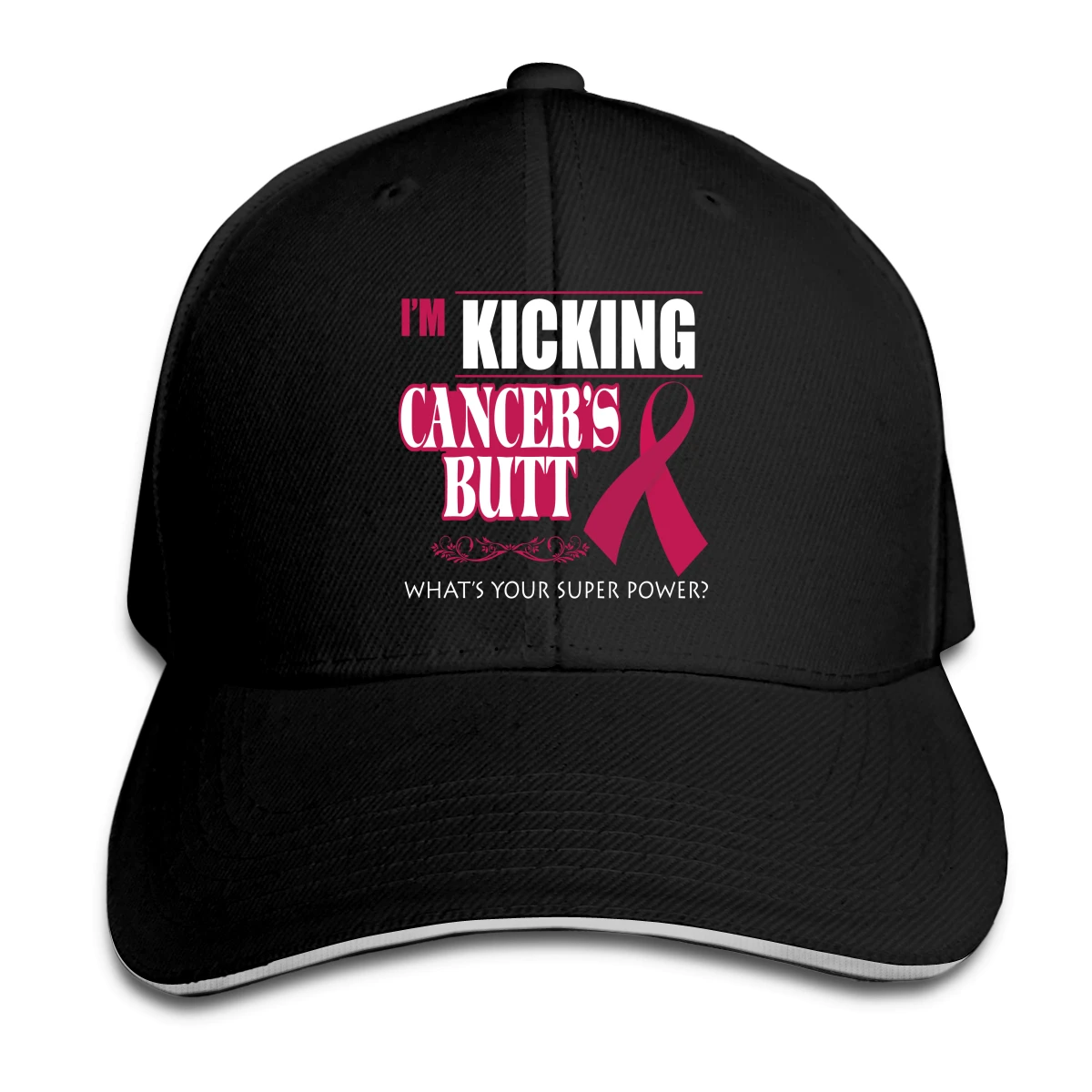 

Im Kicking Cancers Hat Baseball Cap for Men Women Fashion Adjustable Sun Hat
