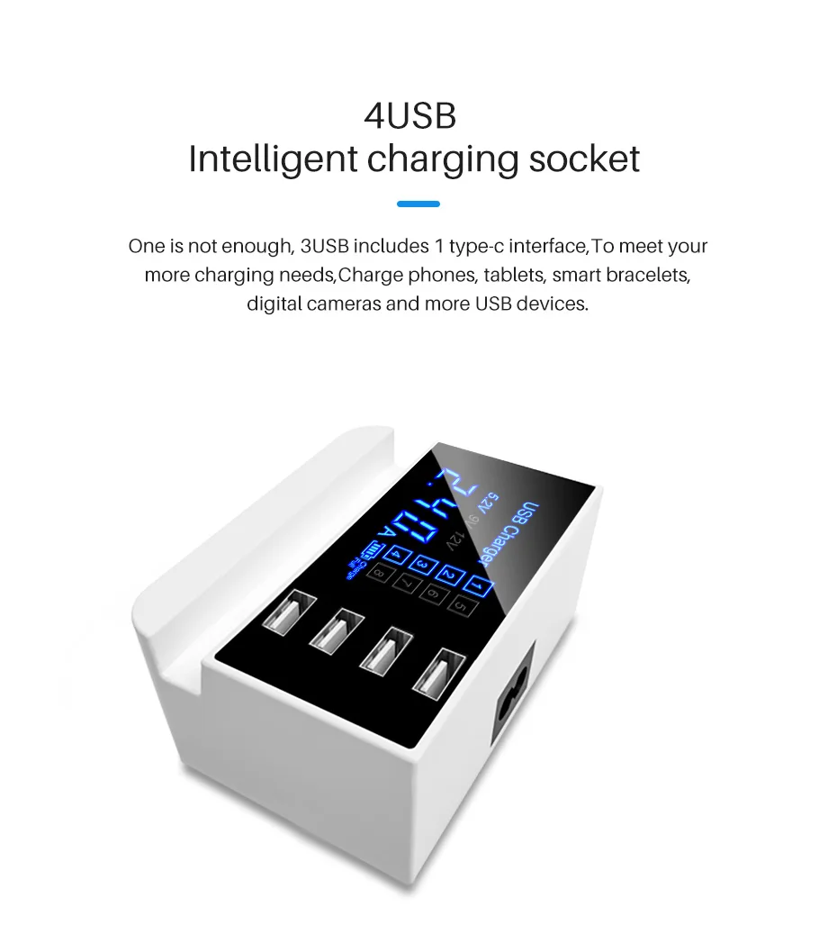 Подставка для телефона 4 порта USB зарядное устройство быстрозарядная станция концентратор умный рабочий стол разъём адаптера питания для телефона планшета Xiaomi samsung S9