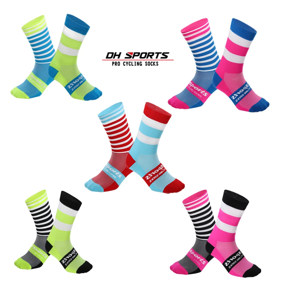 

Free Shipping High Quality Sports Strip Cycling Socks Professional Thickened with Breathable Mesh for Running Indoor Fitness