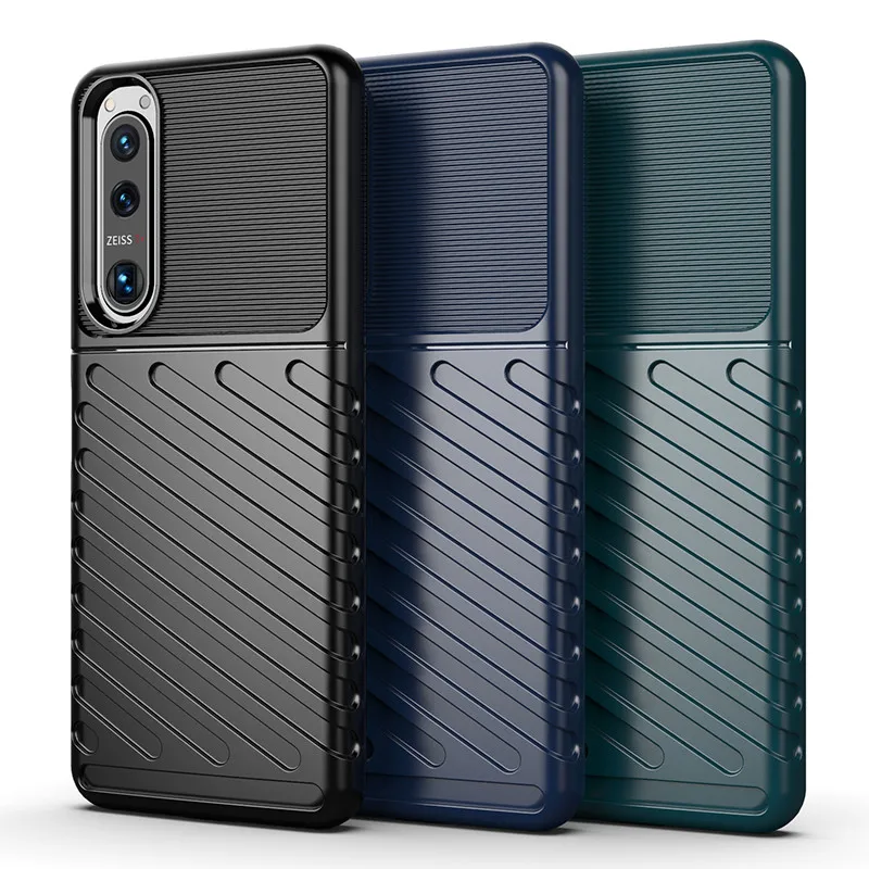 Силиконовый бампер для Sony Xperia 1 5 10 III Ace 2 ударопрочный чехол с полной защитой