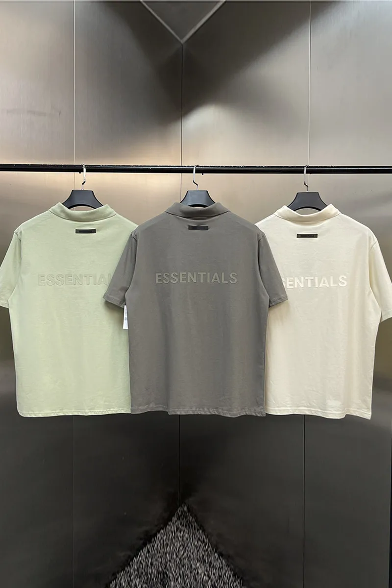 

2021 new men's casual polo shirt Jerry Lorenzo fashion brand 100% cotton tee back rubber printed letter hip hop loose T-shirt