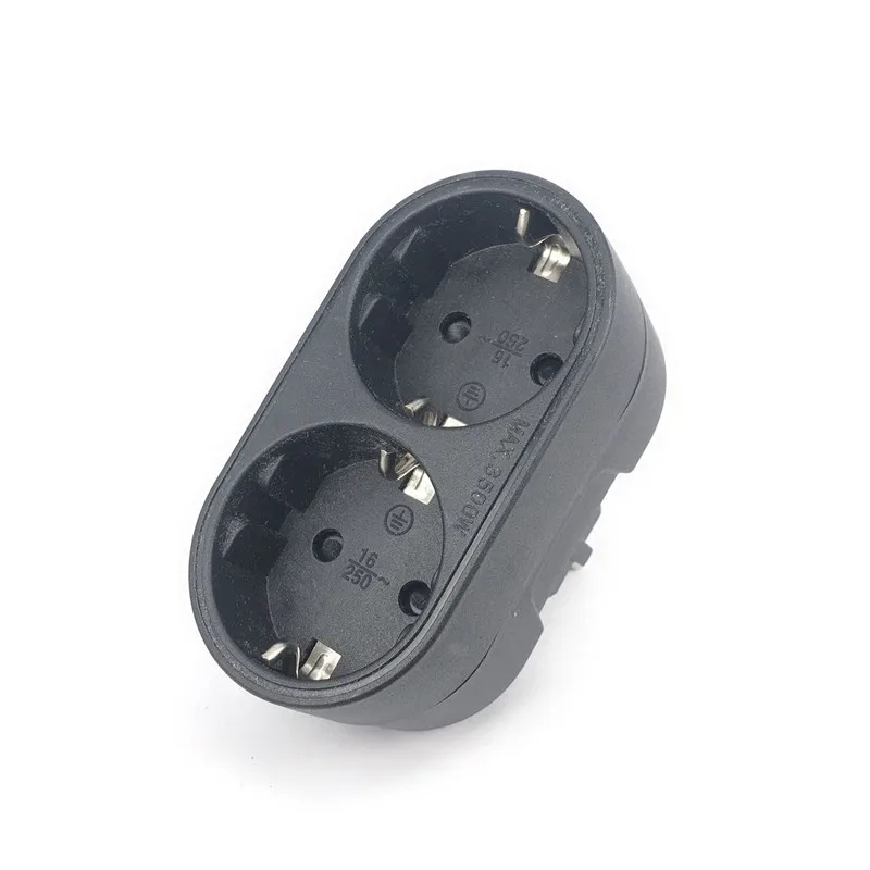 Европейский переходник с 1 на 2 штекера адаптер питания европейского стандарта