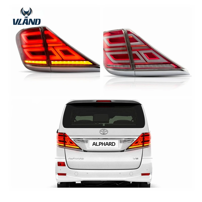 VLAND заднего светильник для Verllfire Toyota Alphard/Vellfire хвост s 2007-2013 задний фонарь с