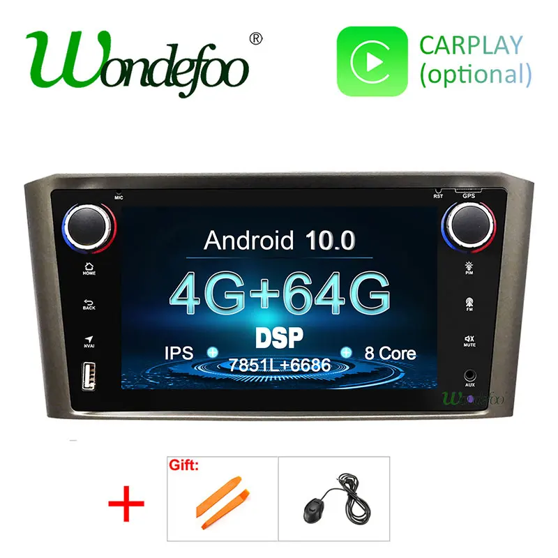 магнитола 2 DIN Android 9 автомагнитола автомобильное радио для Toyota Avensis T25 2002 2008 2DIN