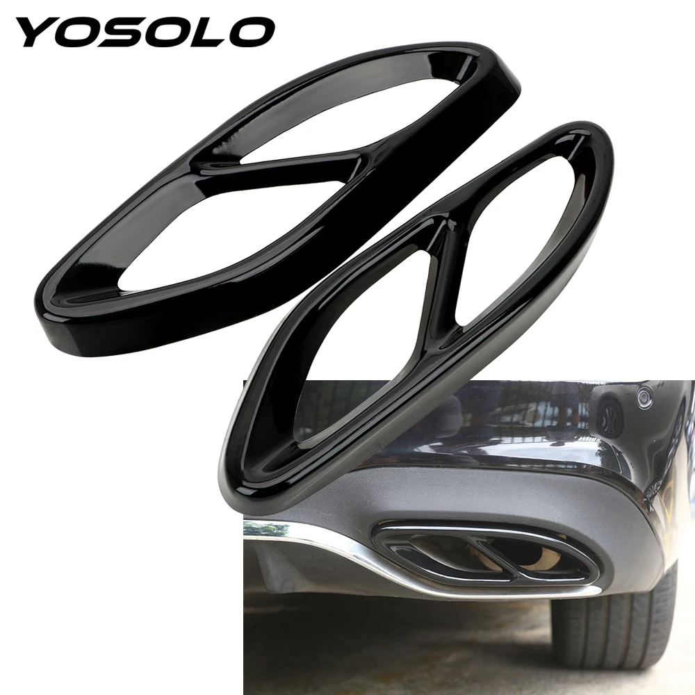 Задняя крышка выхлопной трубы декоративная рамка для автомобилей Mercedes Benz A B C E GLE