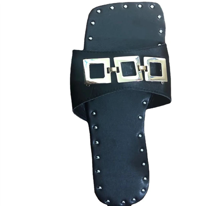 

Slippers Large Size 43 Fashion Summer 2021 New Small Fragrance Chain Female Sandals Wholesale Indoor Outdoor Beach Women Shoes