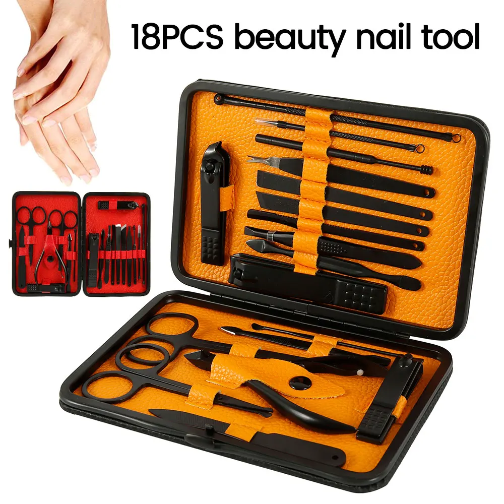 18 шт. ножницы для ногтей из нержавеющей стали профессиональный набор педикюра