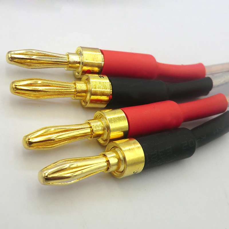 Аудиокабель акустический кабель с позолоченным разъемом типа банан из чистой