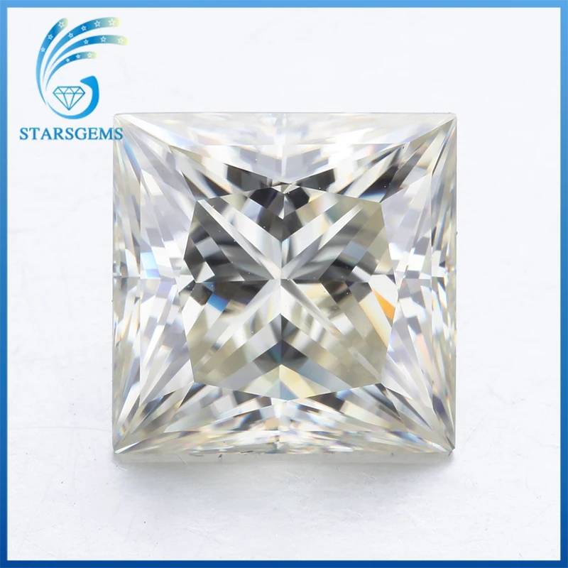 Starsgem 5ct Квадратной Формы Огранка принцесса цвет GH 10*10mm Loose Камень Муассанит