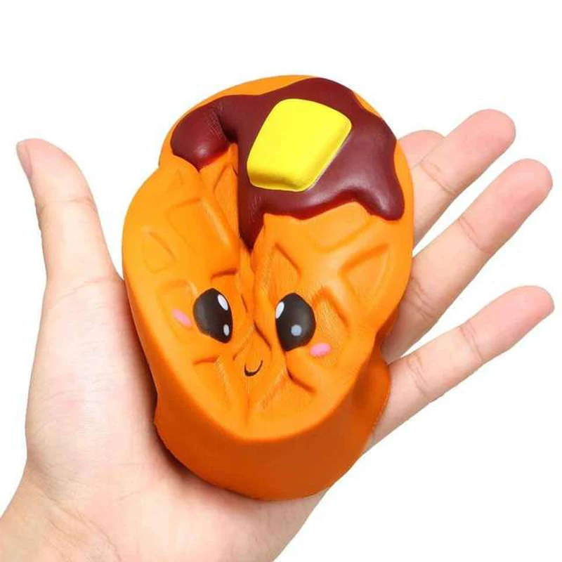 

2PCS Hot Selling Jumbo Cheese Chocolate Biscuits Cute Squishy Slow Rising Soft Squeeze Toy Relieve Stress Funny Kid Toys