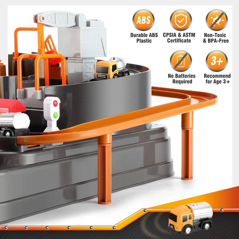 

Car Adventure Game Kids Racing Rail Car Track Puzzle Toys Vehicle Playset Mechanical Interactive Train Educational Toys