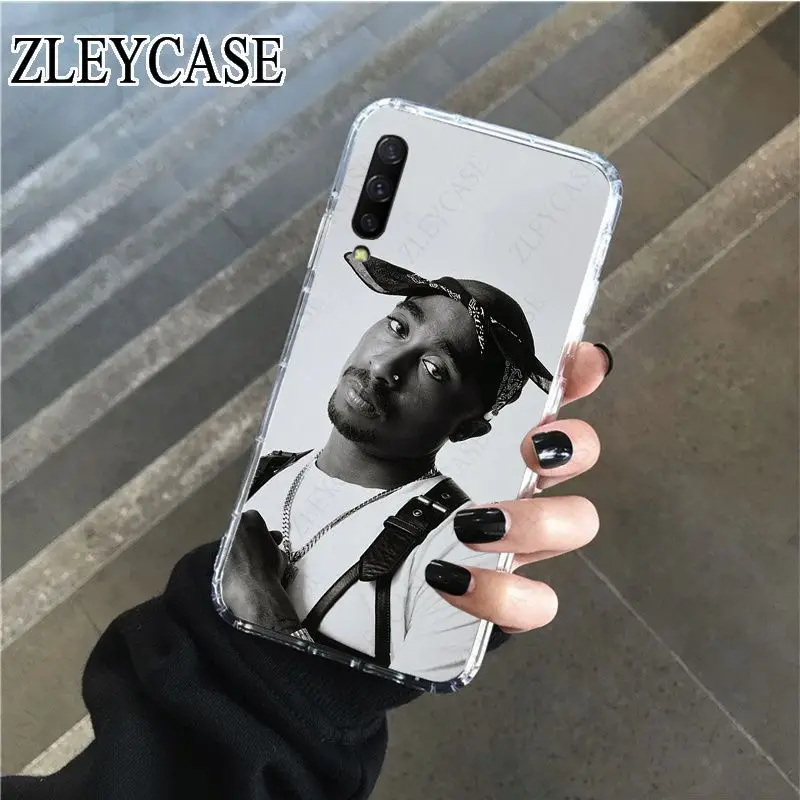 transparent Phone Case For samsung Galaxy A50 A10 A30 A70 A7 A9 A10S J5 J6 J7 J8 2018 CASE 2Pac Tupac Amaru Shakur Makaveli | Мобильные