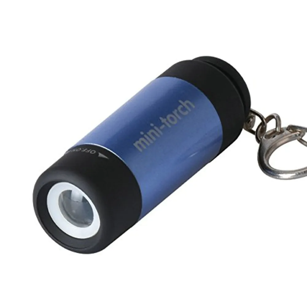 Светодиодный фонарик SKYWOLFEYE портативный мини-брелок USB Перезаряжаемый Карманный фонарик лампа IP67 Водонепроницаемый 9,6 - Испускаемый цвет: Blue