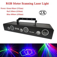 2pcslot rgb motor scanning laser beam light stage disco party christmas decoration laser lights dmx512 sound dj equipment