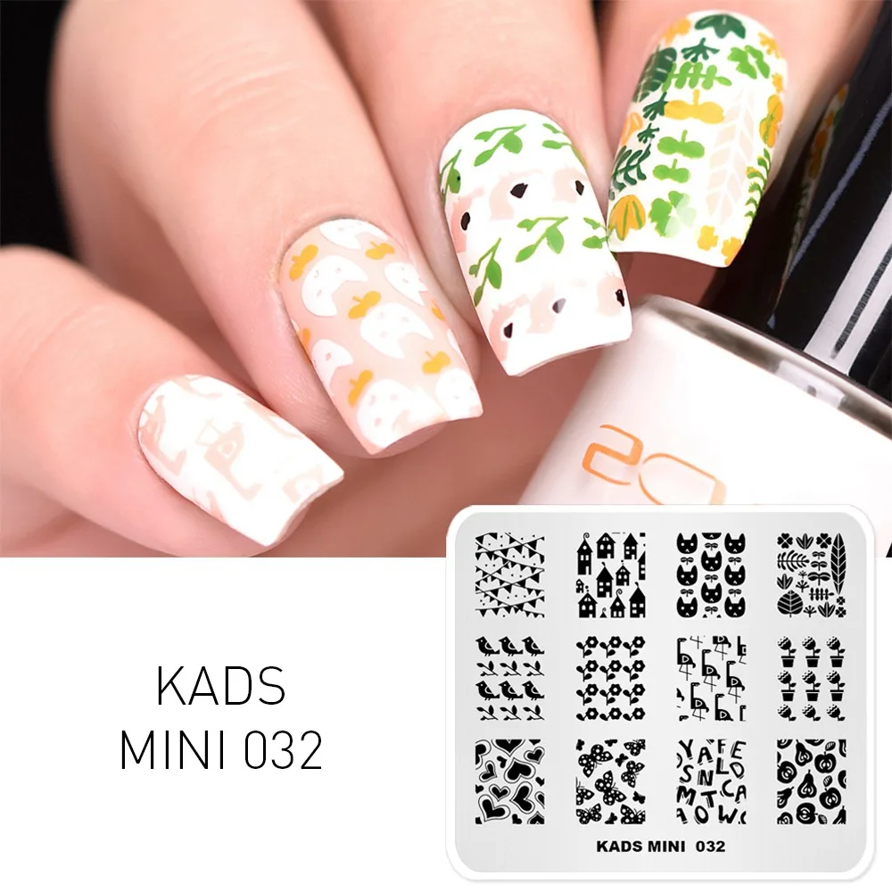 MIN 032 KADS, Новое поступление, 26 вариантов дизайна, 1 шт., мин серия, штамп, тарелка, цветочный лист, животные и полосы, изображение, сделай сам, украшение, художественная тарелка - Цвет: MIN 032