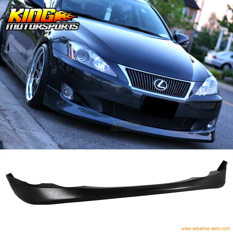 Подходит 2009 2010 Lexus IS250 IS350 седан 4DR ПУ передний бампер спойлер V Стиль|bumper lip spoiler|front