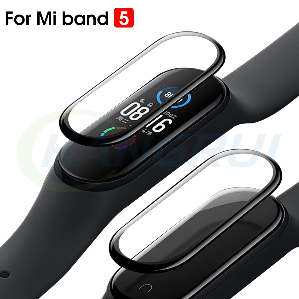 Защитная пленка для экрана Xiaomi Mi band 6 5 полное покрытие Защитное стекло XioMi Miband