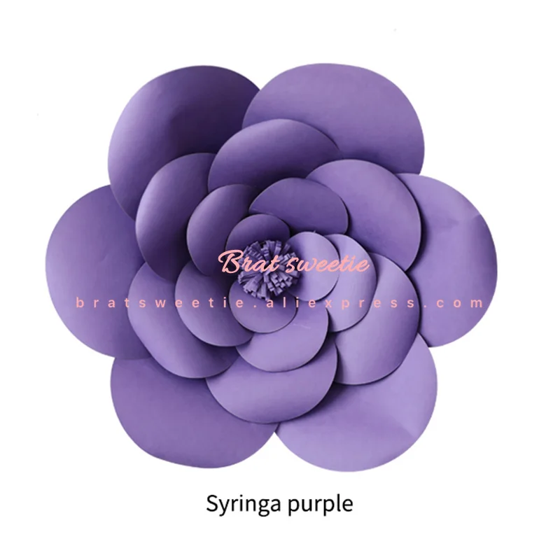 s3 purple 30cm 30 см DIY бумажные цветы искусственные розы свадебный фон день рождения стены декорация праздничные украшения Цветы для настенного декора - Цвет: s3 purple 30cm