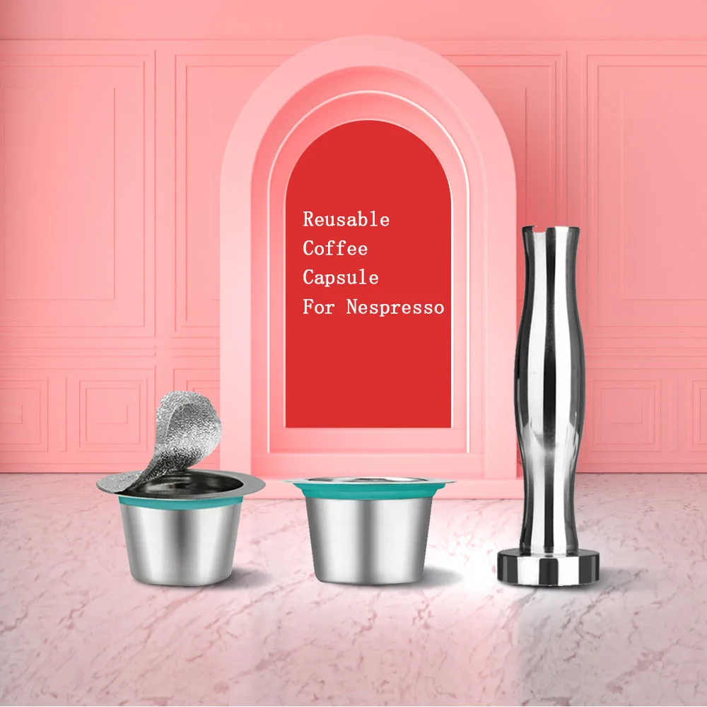 6 шт многоразовые из нержавеющей стали Nespresso кофейные капсулы заправка чашка