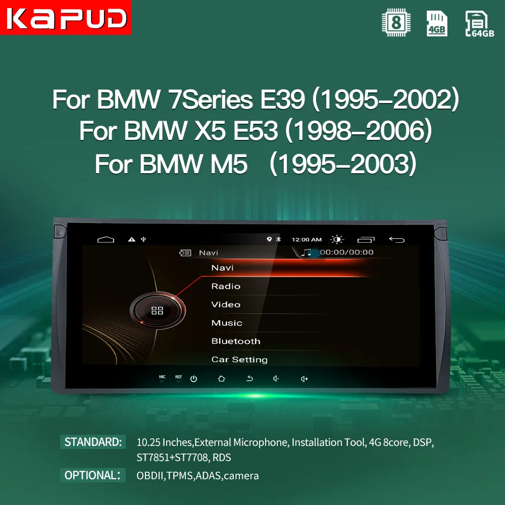 Автомобильный аудиоплеер Kapud автомагнитола с экраном 10 25 дюйма GPS навигацией RDS