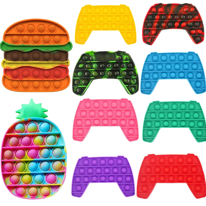 Juguetes antiestr&eacute;s para adultos y ni&ntilde;os, juguetes antiestr&eacute;s para aliviar el estr&eacute;s, con burbujas de arco&iacute;ris-5
